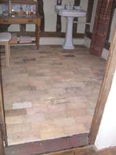 brick flooring after